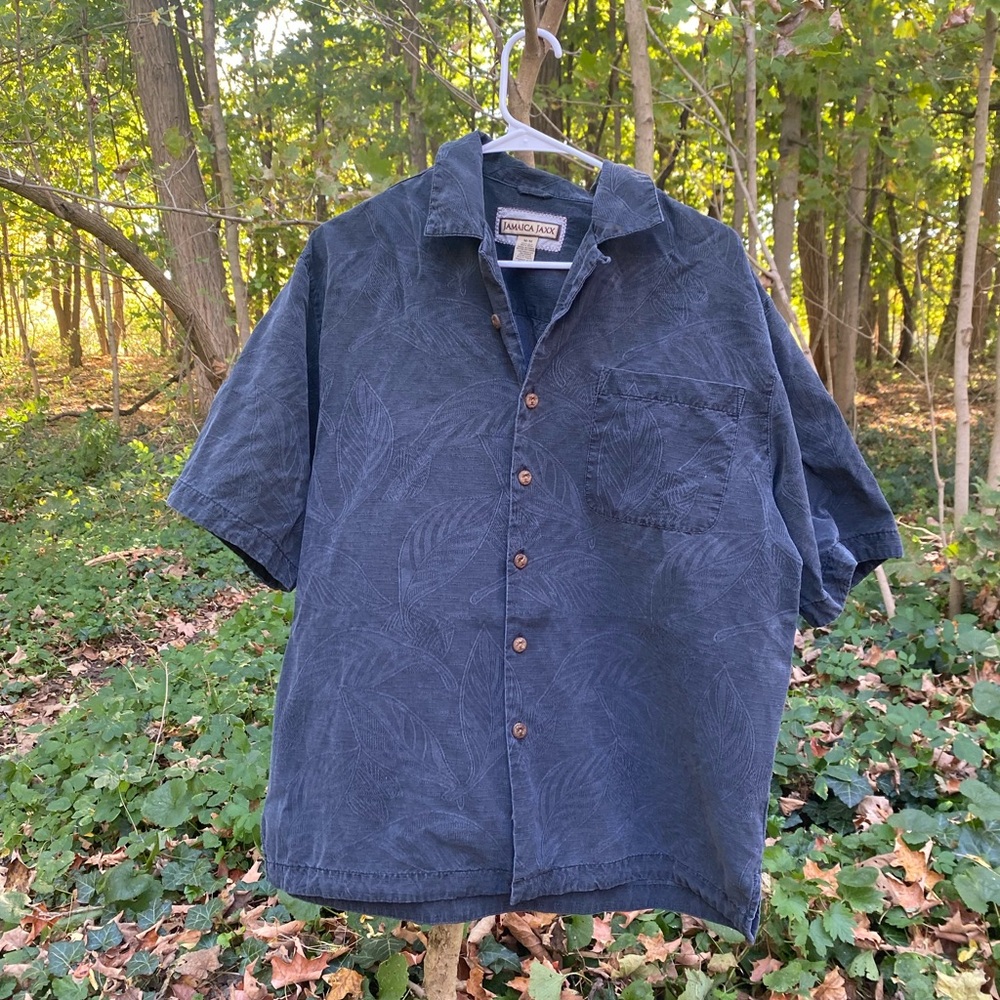 Tommy Bahama Blue silk Hawaiian Shirt